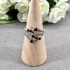 bague en argent sertie en onyx noir et oxyde t59 argent 925 millième (22 ct) 3,31g