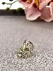 bague motif feuille taille réglable