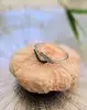 bague or blanc sertie de petits diamants noirs et blancs or 375 millième (9 ct) 0,78g