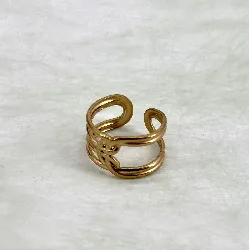 bague ouverte avec motif