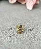 bague ouverte motif feuille de ginkgo en acier doré
