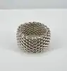 bague souple tiffany & co somerset argent en maille tissée argent 925 millième (22 ct) 8,55g