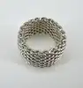 bague souple tiffany & co somerset argent en maille tissée argent 925 millième (22 ct) 8,55g