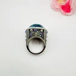 bague swarovski pierre bleu clair t52