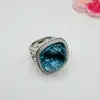 bague swarovski pierre bleu clair t52