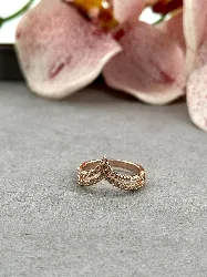 bgpl bague double anneaux vague