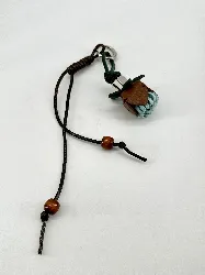 bijoux de sac fleur bleu et marron