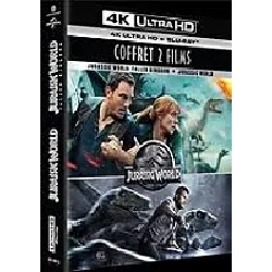 blu-ray jurassic world 1 & 2 - 4k ultra hd + blu-ray + digital