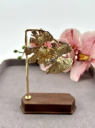 boac boucles d'oreilles ginkgo