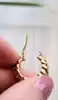 boucles d'oreilles créoles bombées en or rose or 750 millième (18 ct) 4,19g