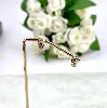 boucles d'oreilles creoles ornées d'oxydes en acier doré d0,8 cm