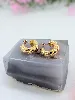 boucles d'oreilles demi-créoles torsadées or 750 millième (18 ct) 4,31g