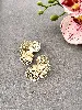 boucles d'oreilles fleurs dorées