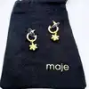 boucles d'oreilles maje demi créoles fleurs dorées