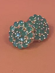 boucles fantaisies dorées et vertes