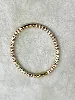 brac bracelet jonc en acier doré et émail blanc