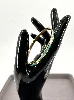 brac bracelet jonc en acier doré et émail bleu style géographique