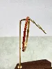 brac bracelet jonc en acier doré et émail orange style géographique