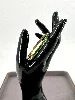 brac bracelet jonc en acier doré et émail vert style géographique