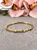 brac bracelet jonc orné d'oxydes et pierre verts