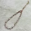 bracelet bracelet rivière serti d'oxydes en acier doré l16-21 cm