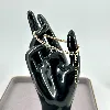 bracelet bracelet rivière serti d'oxydes en acier doré l16-21 cm