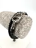 bracelet double tour dior homme cd icon en cuir tressé noir