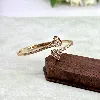 bracelet feuille pavée d'oxydes en acier doré