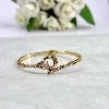 bracelet jonc fleur pavé d'oxydes d6 cm