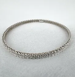 bracelet jonc tiffany & co maille tressée argent 925 millième (22 ct) 10,04g