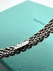 bracelet jonc tiffany & co maille tressée argent 925 millième (22 ct) 10,06g