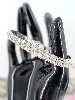 bracelet ligne articulé en or blanc serti de 33 diamants d'environ 4ct au total or 750 millième (18 ct) 23,90g