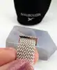 bracelet mauboussin moi non plus en acier et or blanc 14k (585/1000) pavé de diamants or 585 millième (14 ct) 14,53g