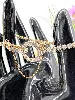 bracelet or rivière / ligne serti de petits diamants or 750 millième (18 ct) 6,28g
