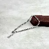 bracelet rivière serti d'oxydes en acier argenté l18-23 cm