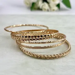 bracelet semainier en acier doré d6,5 cm