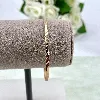 bracelet texturé en acier doré d6,5 cm