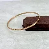 bracelet texturé en acier doré d6,5 cm