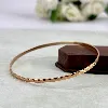 bracelet texturé en acier doré d6,5 cm