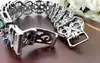 bracelet vintage orné de pierres naturelles argent 925 millième (22 ct) 33,62g