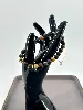 bracpi bracelet élastique en pierre jape, bronzite et acier doré d8 mm