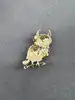 broche hibou pavée d'oxydes