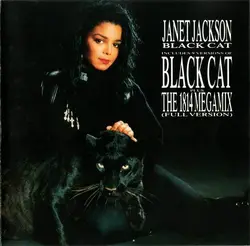 cd janet jackson - black cat (includes 9 versions of black cat plus the 1814 megamix (full version)) (1990)