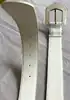 ceinture yves saint laurent en cuir blanc et papillons taille 85/34 référence 8966