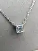 collier cartier collection tank en or blanc orné d'une aigue-marine facettée carrée or 750 millième (18 ct) 4,98g