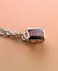 collier cartier collection tank en or blanc orné d'une aigue-marine facettée carrée or 750 millième (18 ct) 4,98g