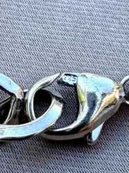 collier en argent maille jaseron l60 argent 925 millième (22 ct) 27,34g