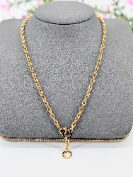 collier grosses mailles forçat rondes   or 750 millième (18 ct) 6,82g