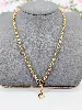 collier grosses mailles forçat rondes   or 750 millième (18 ct) 6,82g