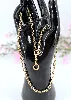 collier grosses mailles forçat rondes   or 750 millième (18 ct) 6,82g